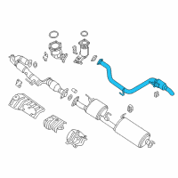 OEM Infiniti Post Muffler Assembly Diagram - 20350-9NF0A