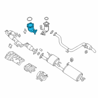 OEM 2014 Infiniti QX60 Catalyst Converter Assembly Diagram - 208A3-3KF0A