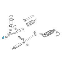 OEM Mercury Sable Flex Tube Gasket Diagram - 7T4Z-9450-AA