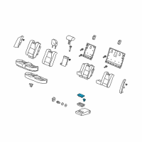 OEM 2012 Acura ZDX Cup Hlder, Rear (Premium Black) Diagram - 81983-SZN-A01ZB