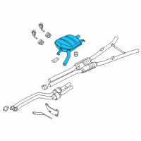 OEM 2011 BMW 740Li Rear Muffler Left Diagram - 18-30-7-646-926