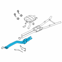 OEM BMW 740Li Front Pipe Diagram - 18-30-7-585-330