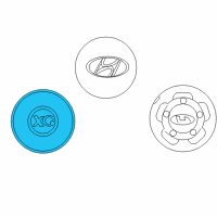 OEM 2002 Hyundai XG350 Wheel Hub Cap Assembly Diagram - 52960-39200