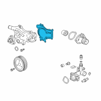 OEM Cadillac Water Pump Assembly Gasket Diagram - 55568033