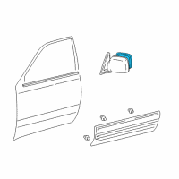 OEM 1999 Lexus LX470 Mirror Outer, RH Diagram - 87931-60850