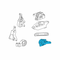 OEM 2010 Buick LaCrosse Side Transmission Mount Diagram - 13312105