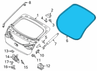 OEM 2022 Hyundai Ioniq 5 W/STRIP-TAIL GATE OPNG Diagram - 81761-GI000