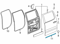 OEM 2020 GMC Sierra 3500 HD Lower Weatherstrip Diagram - 84050220