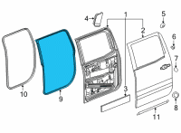 OEM GMC Sierra 2500 HD Door Weatherstrip Diagram - 84741729