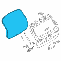 OEM 2017 BMW X1 Trunk Lid Sealing Diagram - 51-76-7-474-449