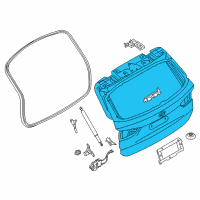 OEM 2018 BMW X1 Trunk Lid Diagram - 41-00-7-350-826