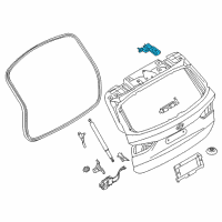 OEM 2019 BMW X1 Left Trunk Lid Hinge Diagram - 41-00-7-350-829