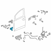 OEM 2010 Honda Accord Hinge, Left Front Door (Lower) Diagram - 67460-TX4-H02ZZ