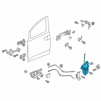 OEM 2011 Honda Odyssey Latch Assembly, Left Front Door Power Diagram - 72150-TK8-A02