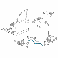 OEM 2012 Honda Odyssey Cable, Front Door Inside Handle Diagram - 72131-TK8-A01