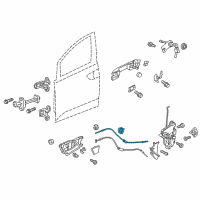 OEM Honda Odyssey Cable, Right Front Door Lock Diagram - 72133-TK8-A01