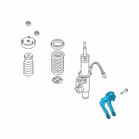 OEM 2013 BMW X6 Left Strut Bracket Spring Diagram - 31-12-6-775-085