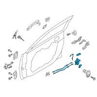 OEM Hyundai Elantra Coupe Latch Assembly-Front Door, LH Diagram - 81310-3X530