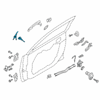 OEM 2013 Hyundai Elantra Coupe Door Key Sub Set, Left Diagram - 81970-3XC00