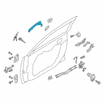 OEM 2014 Hyundai Elantra Coupe Door Handle Assembly, Exterior Diagram - 82651-3X000