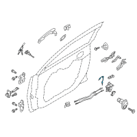 OEM Hyundai Elantra Coupe Front Door Outside Handle Cable Assembly Diagram - 81381-3X500