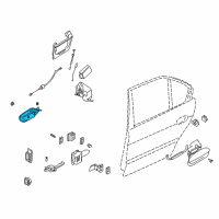 OEM BMW 740i Inside Left Door Handle Diagram - 51-21-8-226-049