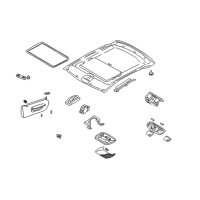 OEM Chrysler Sebring Arm Visor-SUNVISOR Diagram - MR746233