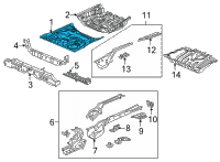 OEM Honda CR-V REAR FLOOR Diagram - 65511-TPG-A00ZZ