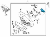 OEM Hyundai Genesis Steering Switch Assembly, Left Diagram - 96700-B1000-4X