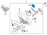 OEM 2016 Hyundai Genesis Steering Switch Assembly, Right Diagram - 96700-B1600-4X