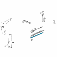 OEM 2007 Buick Terraza Lower Weatherstrip Diagram - 10383150