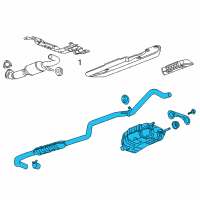 OEM Cadillac ELR Exhaust Muffler (W/Exhaust Pipe) Diagram - 22918667