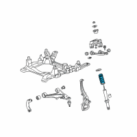 OEM Cadillac STS Front Spring Diagram - 25810849