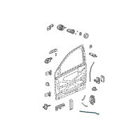 OEM 2006 Saturn Ion Rod, Front Side Door Locking Diagram - 10376222