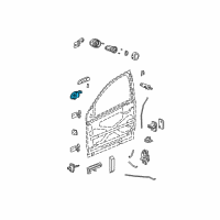 OEM 2005 Saturn Ion Handle Asm, Front Side Door Inside Diagram - 15287584