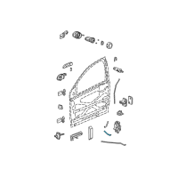 OEM Saturn Ion Rod, Front Side Door Lock Cyl Diagram - 22631195