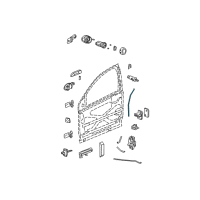 OEM Saturn Ion Rod, Front Side Door Outside Handle Diagram - 22631213