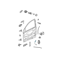 OEM 2003 Saturn Ion Rod, Front Side Door Inside Handle Diagram - 22706280