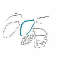 OEM 2008 Hyundai Azera Weatherstrip-Rear Door Body Side LH Diagram - 83110-3L000-J9