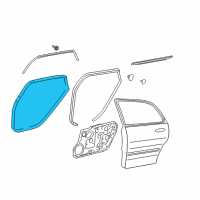 OEM Hyundai Azera Weatherstrip Assembly-Rear Door Side LH Diagram - 83130-3L000