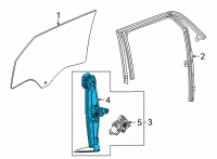 OEM 2022 Chevrolet Trailblazer Window Regulator Diagram - 42654613