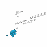 OEM 2019 Chevrolet Traverse Motor Asm-Rear Window Wiper Diagram - 84393313