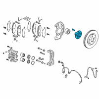 OEM Honda Odyssey Hub Assembly, Front Diagram - 44600-THR-A00