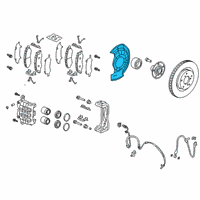 OEM 2022 Honda Odyssey Splash Guard, Left Front Diagram - 45256-THR-A00