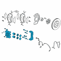 OEM Honda Odyssey Front Caliper Sub-Assembly Diagram - 45019-THR-A01