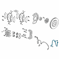 OEM 2019 Honda Odyssey Hose Set, Right Front Brake Diagram - 01464-THR-A00