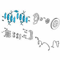 OEM 2020 Honda Odyssey Set, Front Pad Diagram - 45022-THR-A02