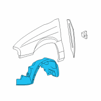 OEM 2007 Ford Freestar Fender Liner Diagram - 3F2Z-16102-BA