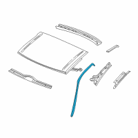 OEM Nissan Xterra Weatherstrip-Roof Drip, LH Diagram - 76843-3S500