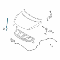 OEM 2016 Hyundai Elantra GT Rod Assembly-Hood Stay Diagram - 81170-A5000